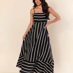 sheetal associates Women Striped Fit & Flare Dress image 1