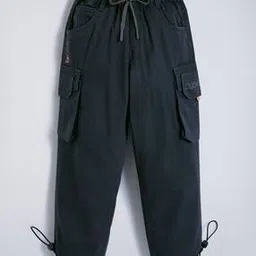 hopscotch Boys Relaxed Fit Cargo Pants with Drawstring Waist-picture-13