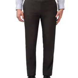 park avenue Men Flat Front Slim Fit Trousers  image 1