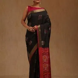 Women Woven Saree with Contrast Border-image-55