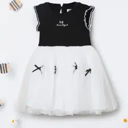 max Girls Bow Applique Dress image 1