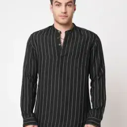 vastrado Men Stripes Short Kurta-picture-53