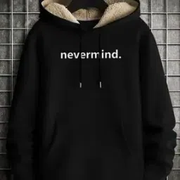 supa dupa Men Typographic Print Regular Fit Hoodie with Kangaroo Pocket-picture-11