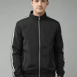 maykr Men Regular Fit Bomber Jacket with Zip-Front image 1