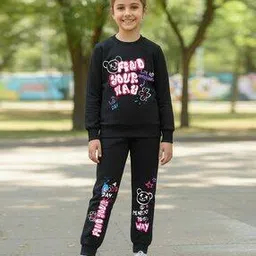 Girls Graphic Pants with Top-image-4