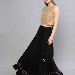bcz Women Flared Skirt with Gota Patti Work-picture-14