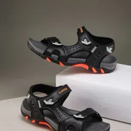 campus Men Open-Toe Double-Strap Sandals image 1