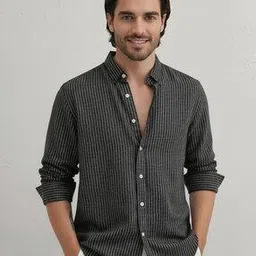 Men Stripes Regular Fit Shirt-image-33