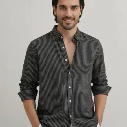 buda jeans co Men Stripes Regular Fit Shirt image 1