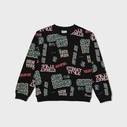 fame forever by lifestyle Boys Typographic Print Regular Fit Sweatshirt-picture-27