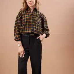 gazillion Women Checked Oversized Fit Shirt-picture-25