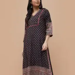 melange by lifestyle Women Viscose Printed Kurta-picture-30