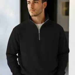 buda jeans co Men Regular Fit Sweatshirt with Half-Zip Closure image 1