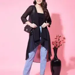 leia Women Relaxed Fit Shrug with Open Closure-picture-46