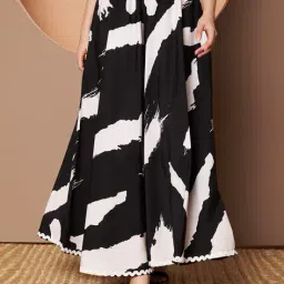 zwerlon x ag Women Printed High-Rise Palazzos image 1