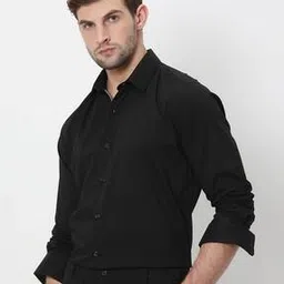 mufti Men Slim Fit Shirt with Spread Collar-picture-50