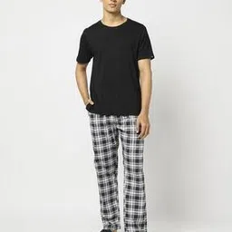 yousta Men Checked Mid-Rise Cotton Pyjamas-picture-12