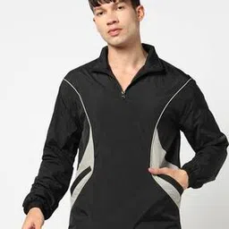 yousta Men Cut & Sew Windcheater Relaxed Fit Bomber Jacket-picture-43