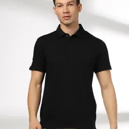 netplay Men Seer Sucker Structured Slim Fit Polo T-Shirt image 1