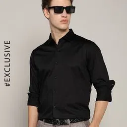 alpha tribe Men Slim Fit Cotton Satin Shirt-picture-41