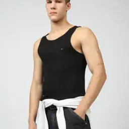tommy hilfiger Flag Ribbed Extra Slim Fit Crew-Neck Singlet-picture-13