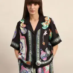 vero moda Printed Shirt Collar Regular Fit Shirt-picture-32