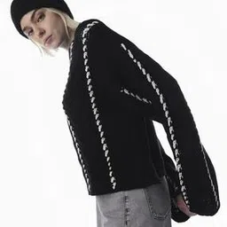 Women Relaxed Fit Round-Neck Sweater-image-27