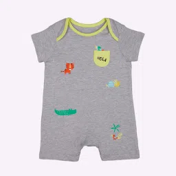 mothercare Heathered Romper with Applique image 1