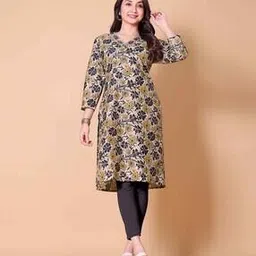 Women Floral Print Straight Kurta -image-3
