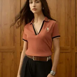 u.s. polo assn. Women Regular Fit Polo T-Shirt  image 1
