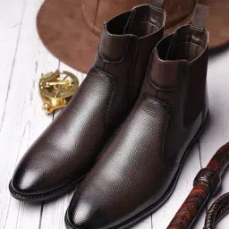 louis stitch Men Chelsea Boots with Leather Upper image 1