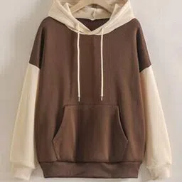 fery london Women Colourblock Regular Fit Hoodie with Full Sleeves-picture-25