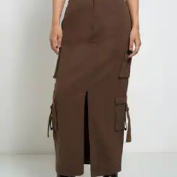 people by pantaloons Women Straight Skirt with Elasticated Waist-picture-8