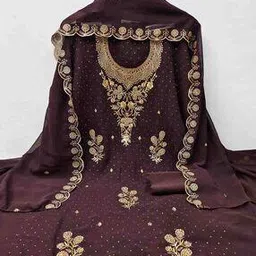 svaraa Women Embroidery Unstitched Dress Material-picture-25