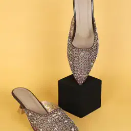 fyre rose Women Chunky Heeled Sandals with Mesh Upper-picture-45