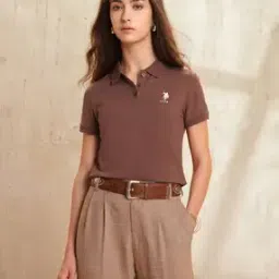 u.s. polo assn. Women Regular Fit Collar Polo T-Shirt-picture-45