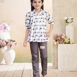 aarika girls ethnic Girls Printed Top & Pants Set-picture-10