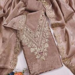 svaraa Women Embroidered 3-Piece Unstitched Dress Material-picture-11