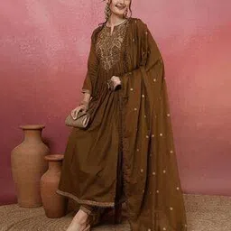 indie picks Embroidery Anarkali Kurta Set-picture-15