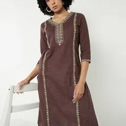 max Women Embroidered Straight Kurta-picture-27