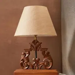 fabindia Wooden Base Lighting Table Lamp-picture-12