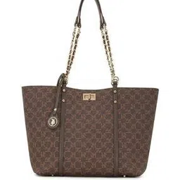 u.s. polo assn. Women Kylie Monogram Tote Bag with Twist Lock-picture-36