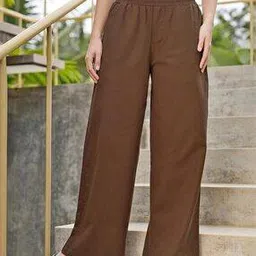 bewakoof Women's Flared Cotton Linen Pants-picture-13