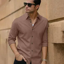 vortex Men Spread Collar Regular Fit Shirt image 1