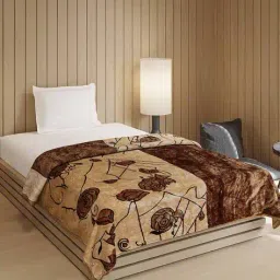 monte carlo Floral Print Queen-Size 1 Ply Blanket - 145 GSM image 1