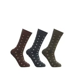 bonjour Men Pack of 3 Striped Mid-Calf Length Socks-picture-45