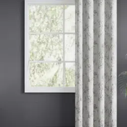 haus & kinder Floral Print Sheer Door Curtain with Eyelets Header-picture-53