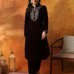 nayam by lakshita Women Embroidered Straight Kurta Set image 1