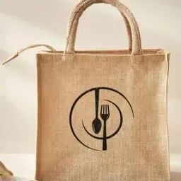 home centre Jute Cutlery Print Lunch Bag-picture-10