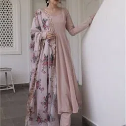 Women Anarkali Kurta Set with Dupatta-image-61